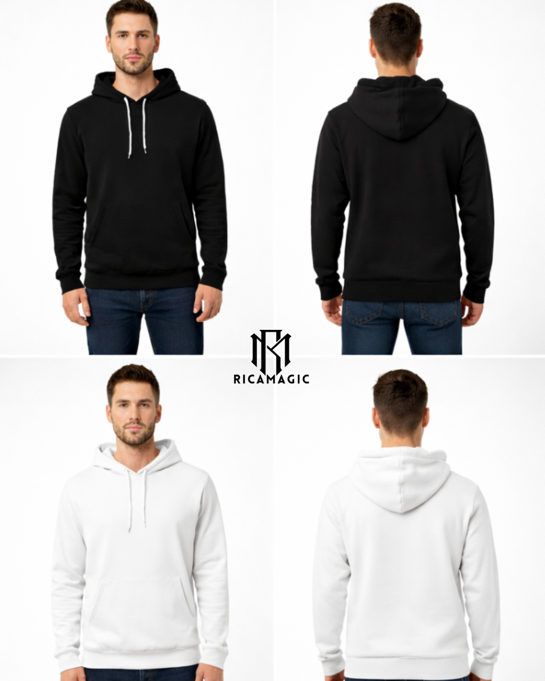 Anpassbarer Kapuzenpullover – Stickerei nach Wahl