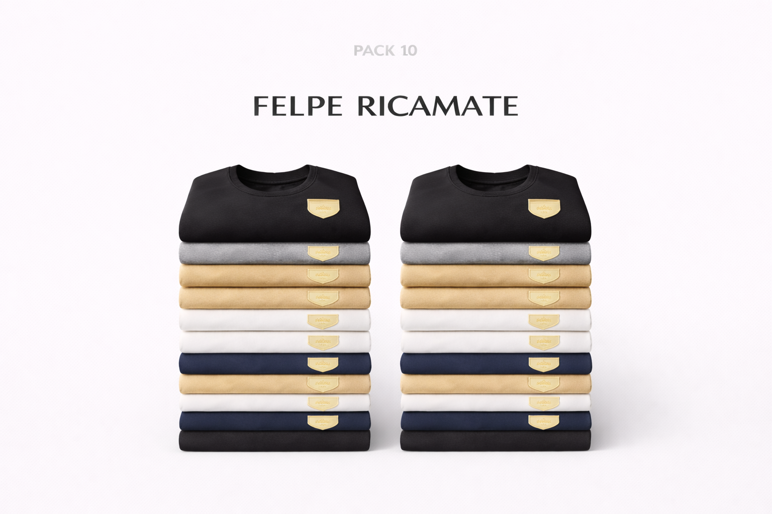 IVA COMPRESA Pack 10 Felpe con Logo Ricamato