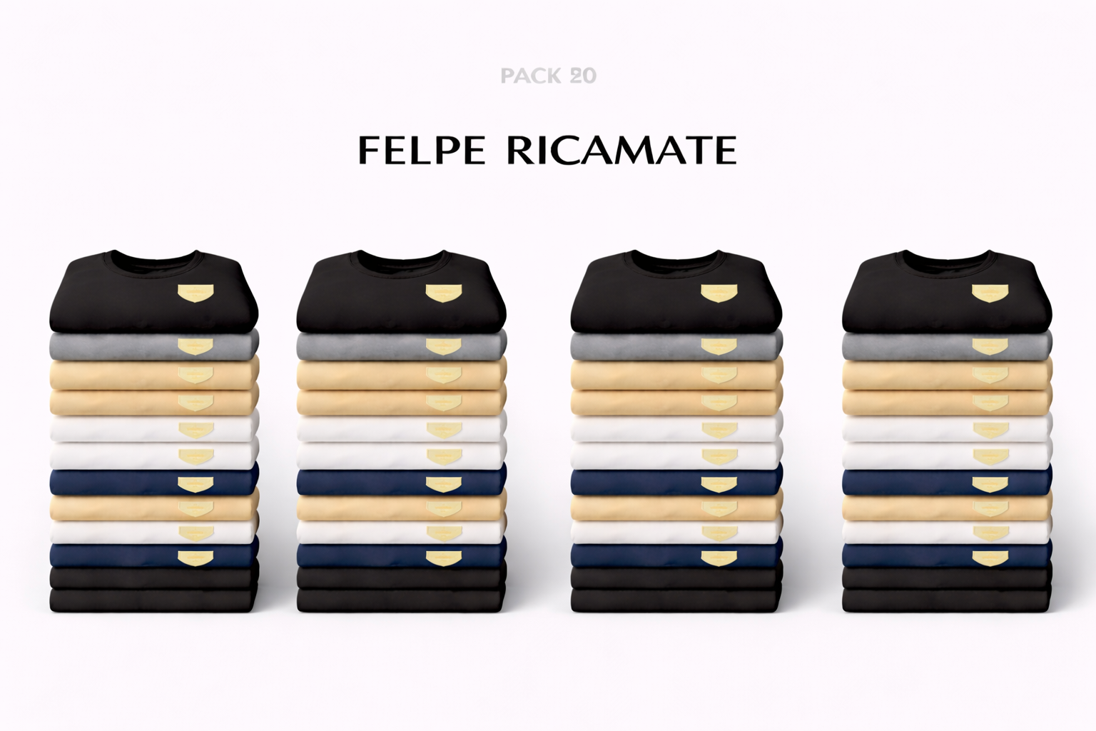 IVA COMPRESA Pack 20 Felpe con Logo Ricamato