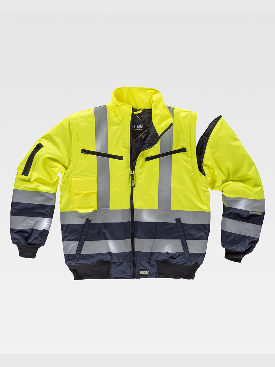 GIACCA CON MANICHE STACCABILE ALTA VISIBILITÀ