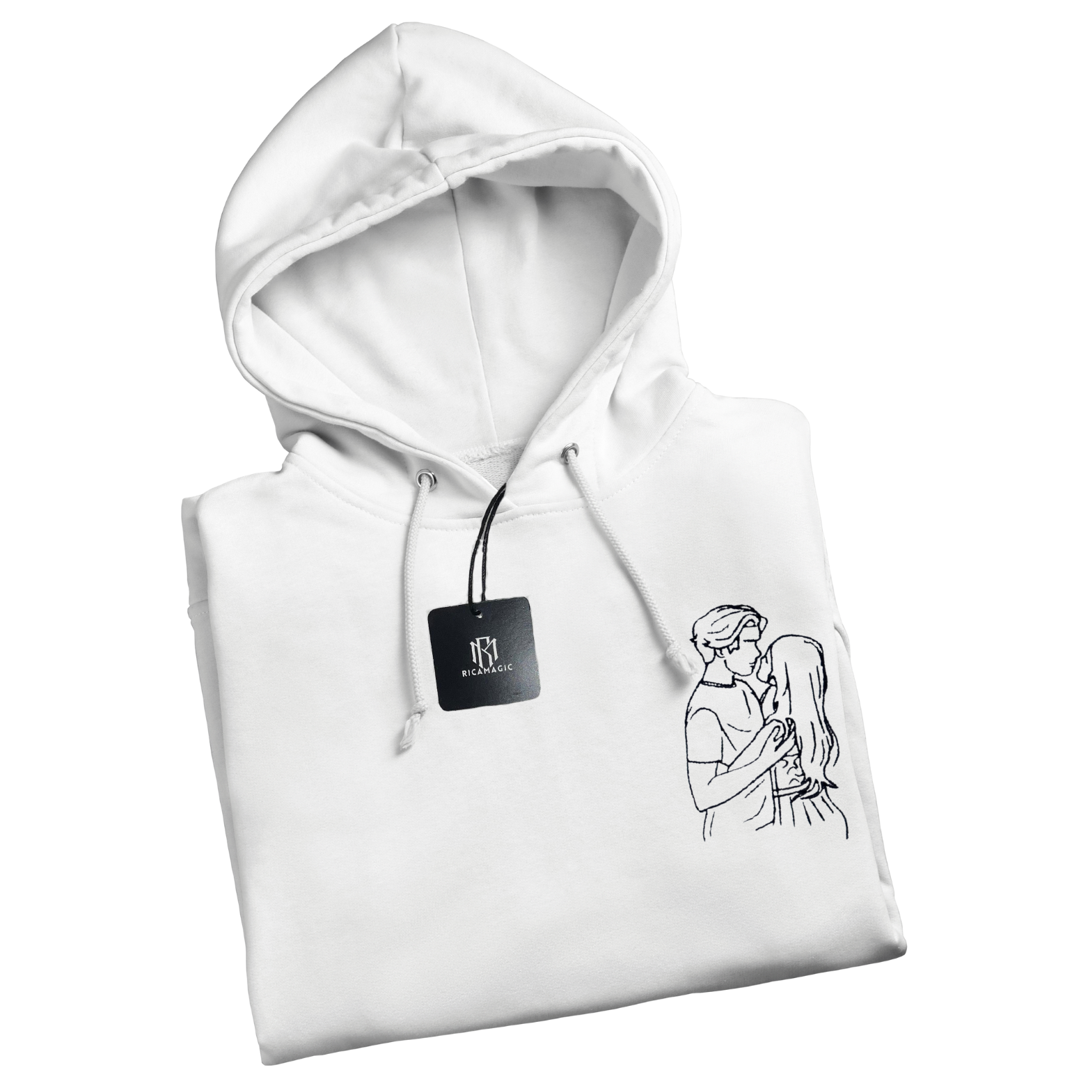 FELPA CON CAPPUCCIO UNISEX RICAMO STILIZZATO