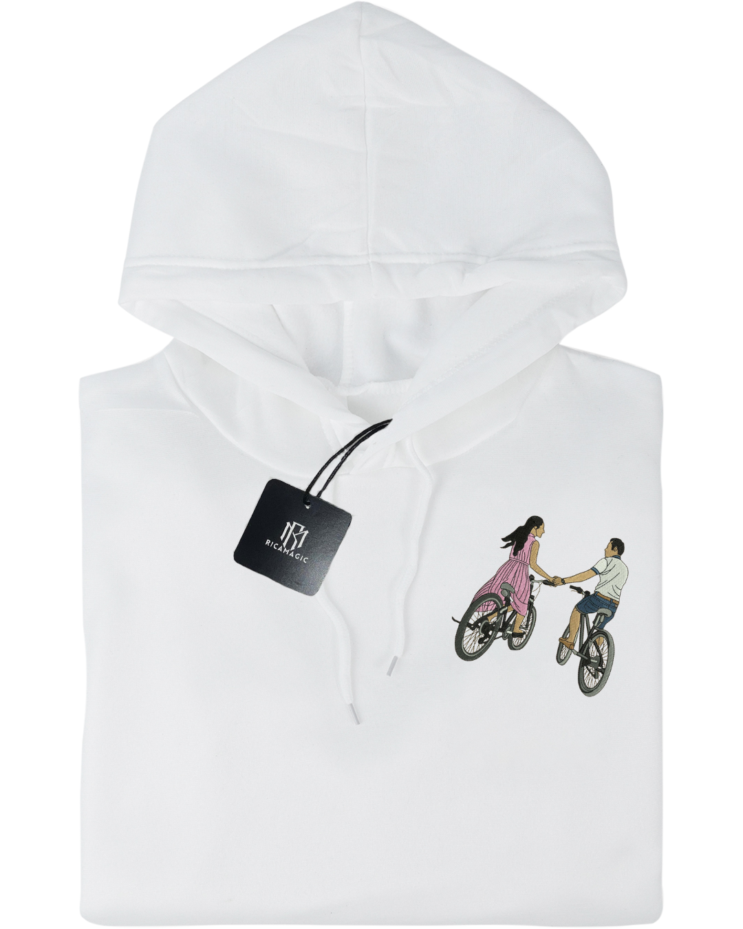 FELPA CON CAPPUCCIO UNISEX RICAMO PIENO