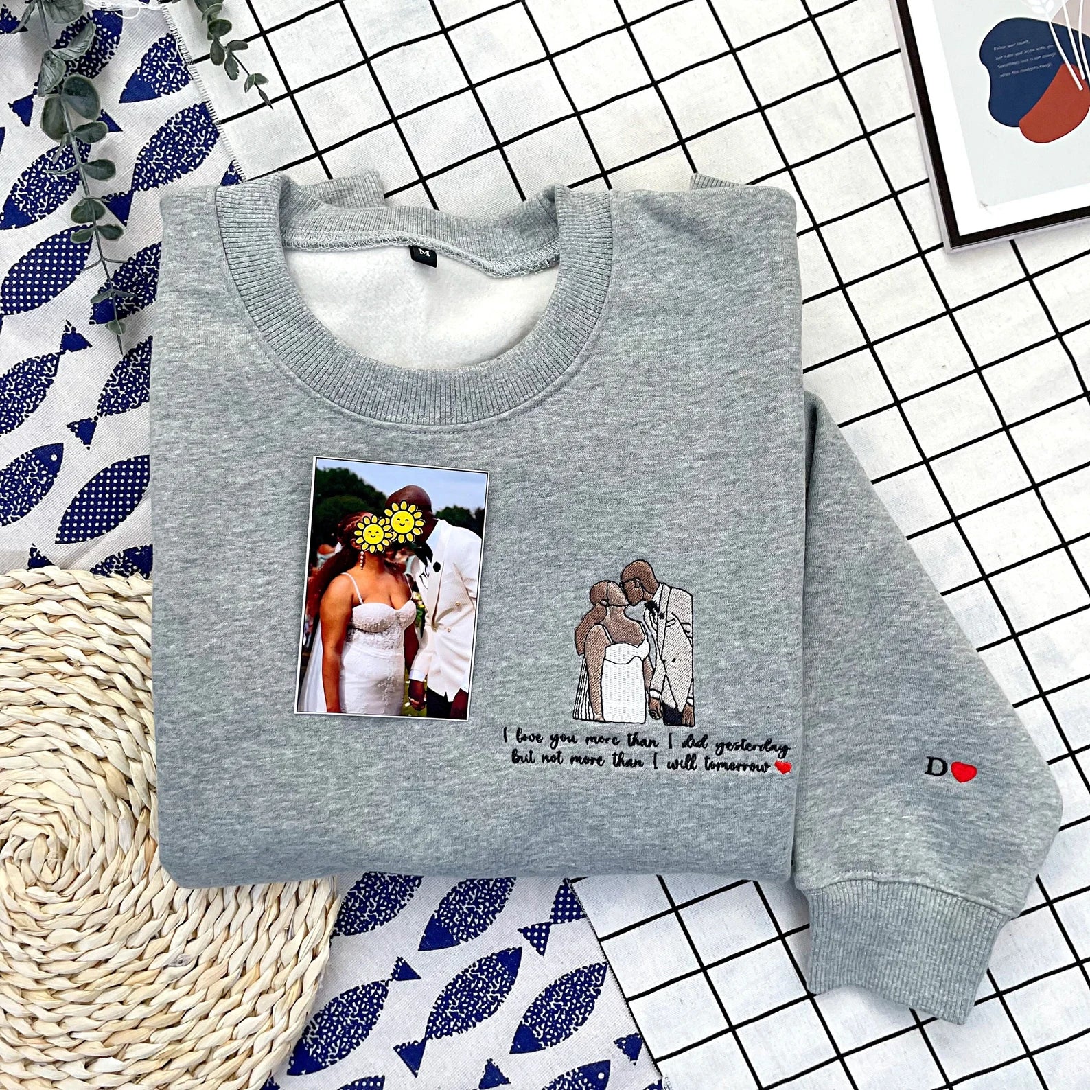 FELPA GIRO COLLO UNISEX CON RITRATTO PIENO PERSONALIZZATO