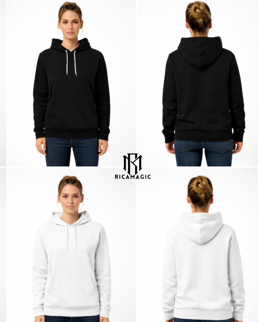 Anpassbarer Kapuzenpullover – Stickerei nach Wahl