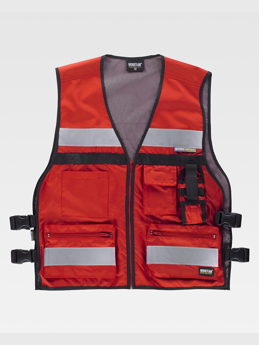 GILET MULTITASCHE CON CERNIERA