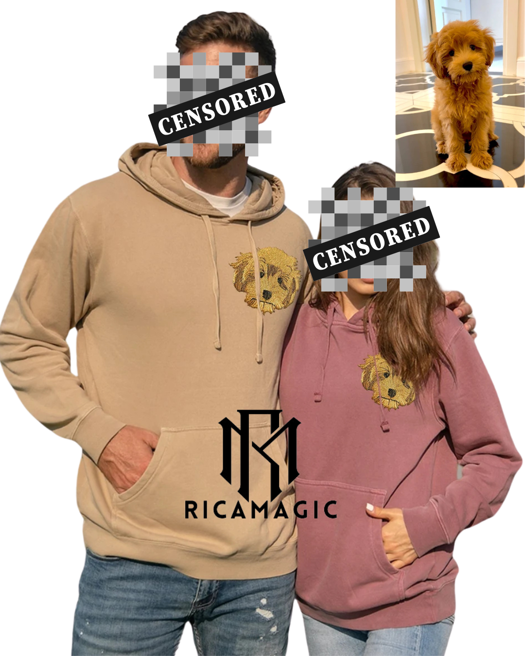 UNISEX HOODIE WITH PET PORTRAIT