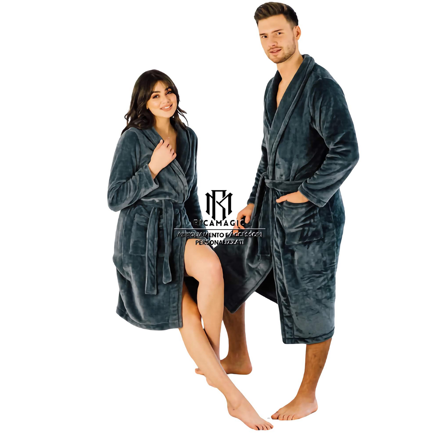 Unisex-Bademantel aus 100 % Baumwolle