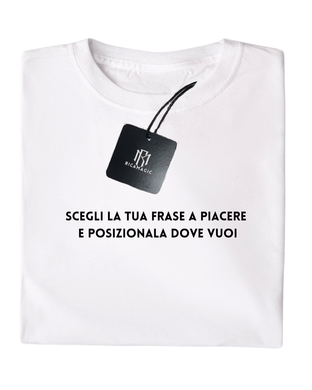 T shirt short sleeves lap neck embroidery phrase or text