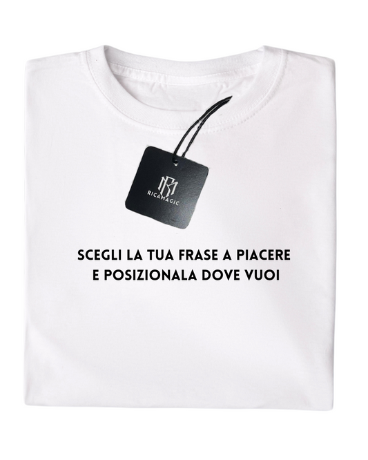 T shirt short sleeves lap neck embroidery phrase or text
